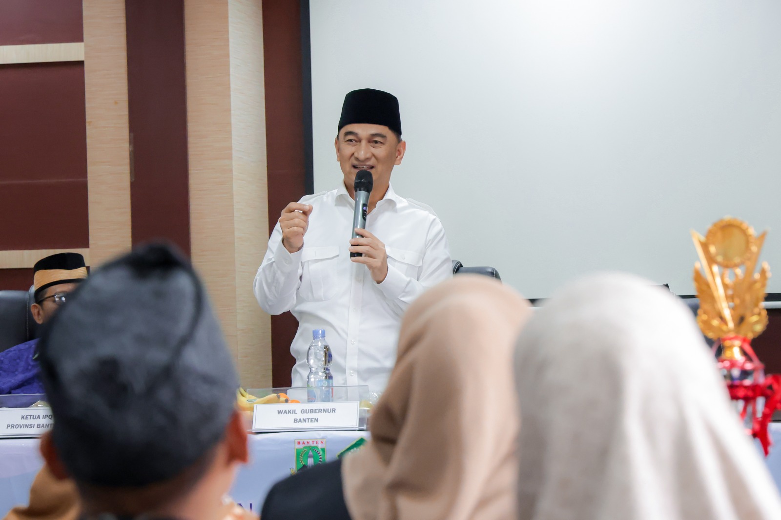 Wakil Gubernur Banten, Achmad Dimyati Natakusumah saat memberikan sambutan
